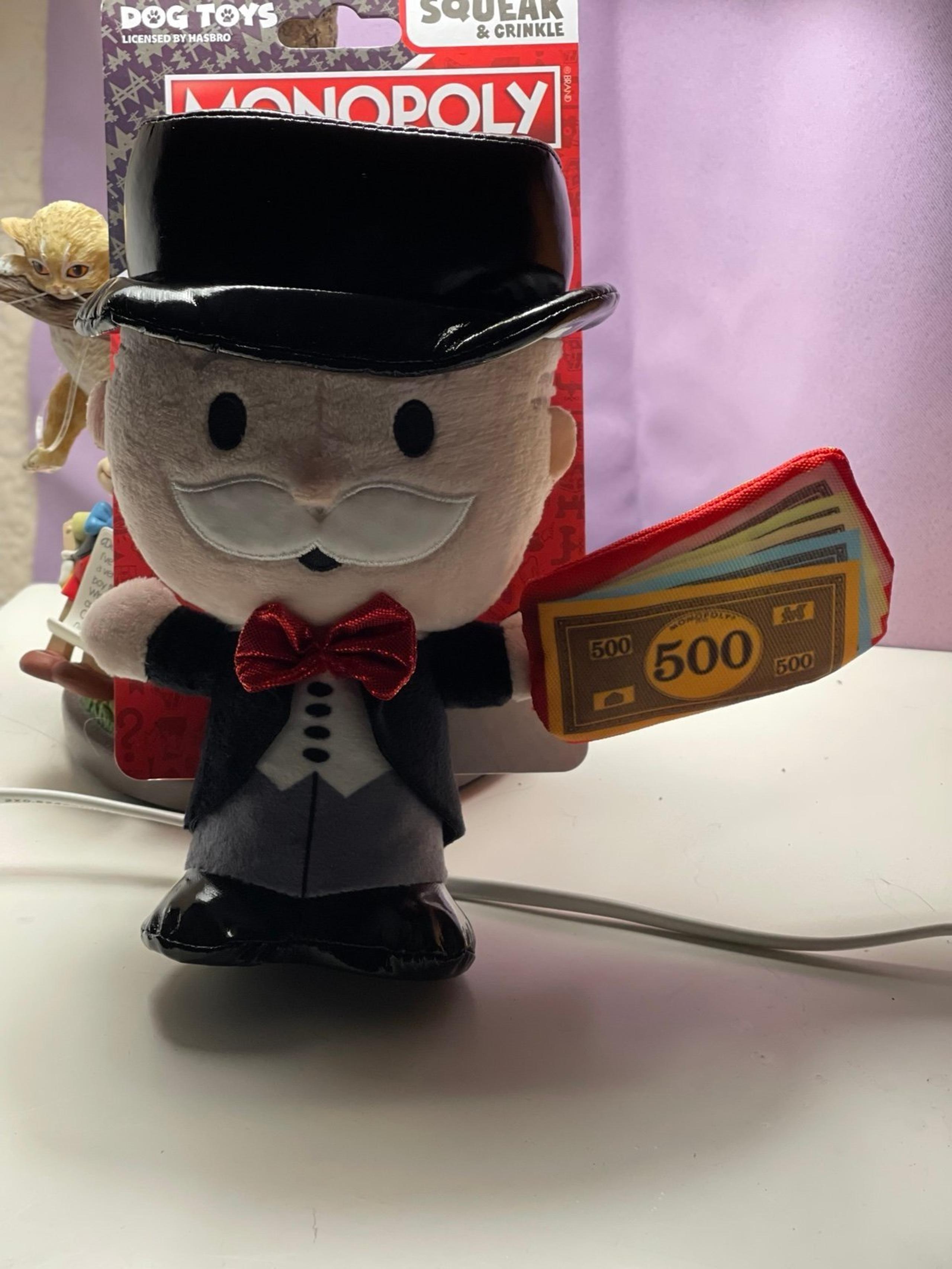 Monopoly Squeaky & Crinkel Dog Toy!! New!!