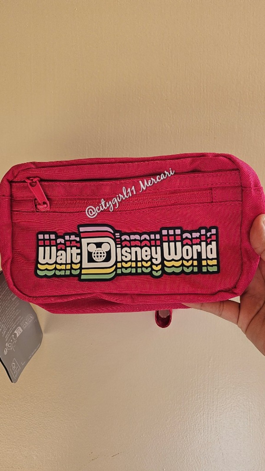 NEW Walt Disney World fanny pack bright pink adjustable strap crossbody unisex
