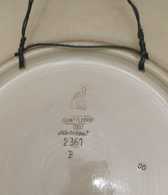 BOCH METTLACH 17 PLATE / PLAQUE, CASTLE #2361 A1011-A001B