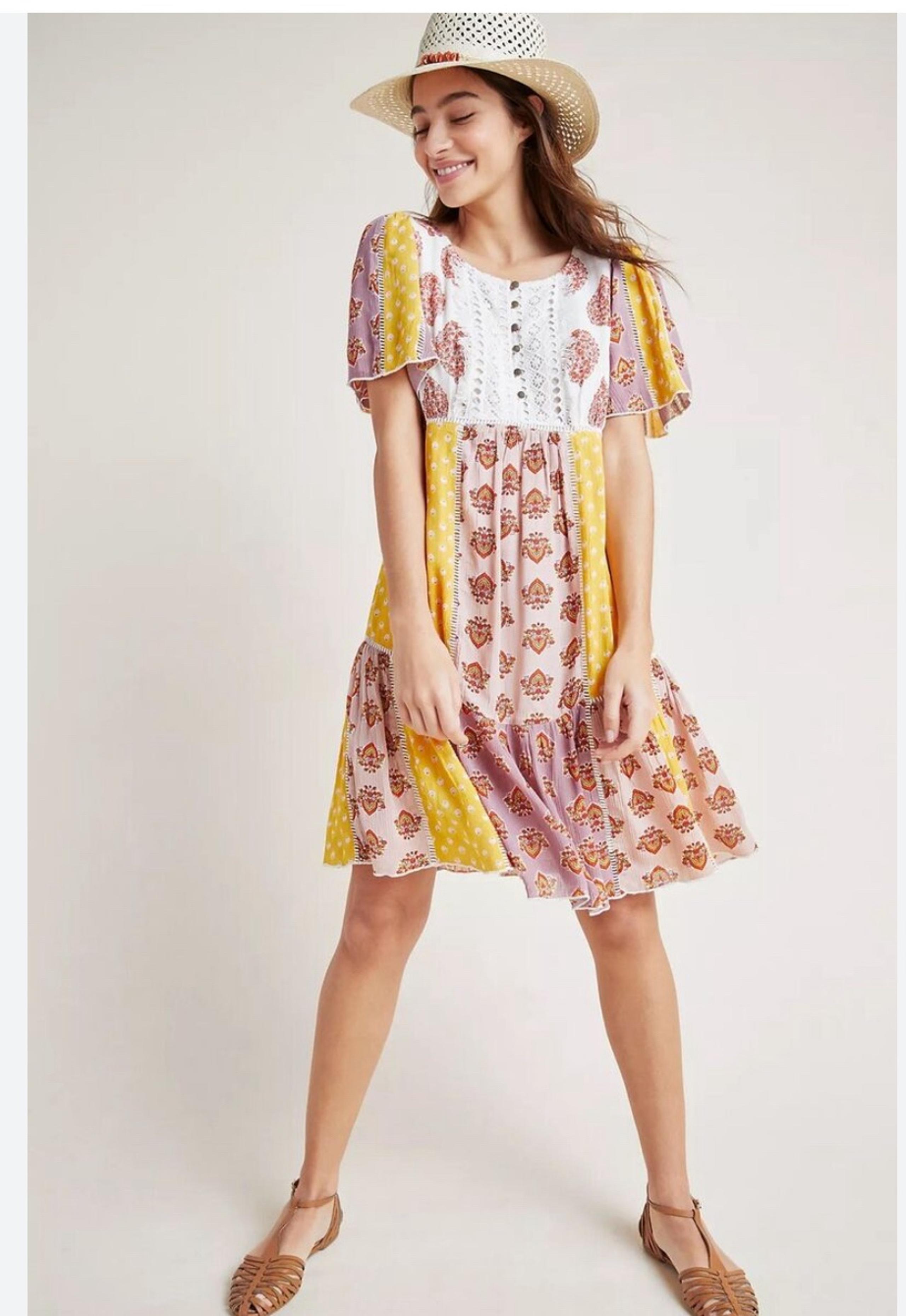 Anthropologie x Maeve Melody Patchwork Dress size 4