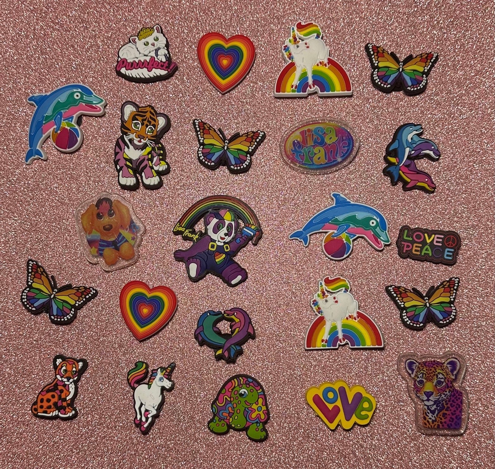 Lisa Frank croc charms new 23pc set ! PRICE FIRM
