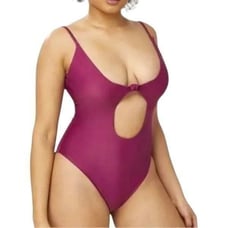 Andie The Santorini One Piece Swimsuit Plum Size Small NWT 112 MSRP