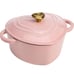 Paris Hilton Enameled Cast Iron Dutch Oven HeartShaped Pot with Lid Pink