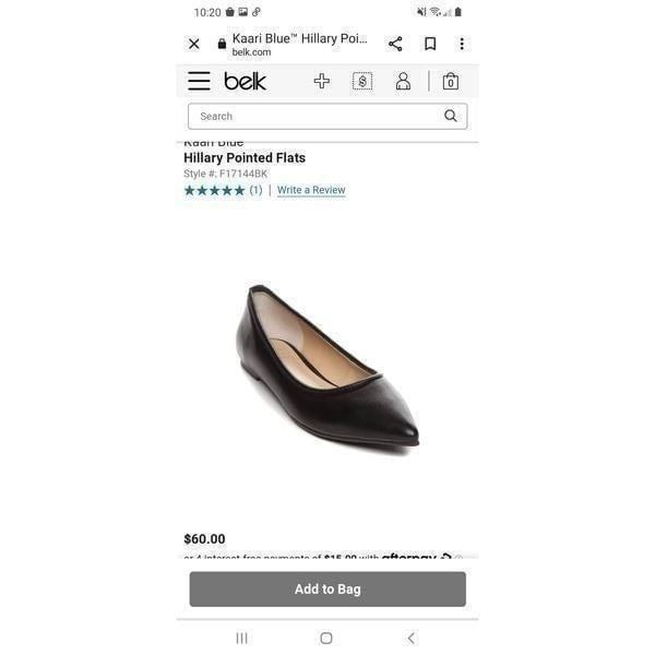 New Size 11M Kaari blue Hillary Black Pointed Toe Flat Casual Dress Shoes