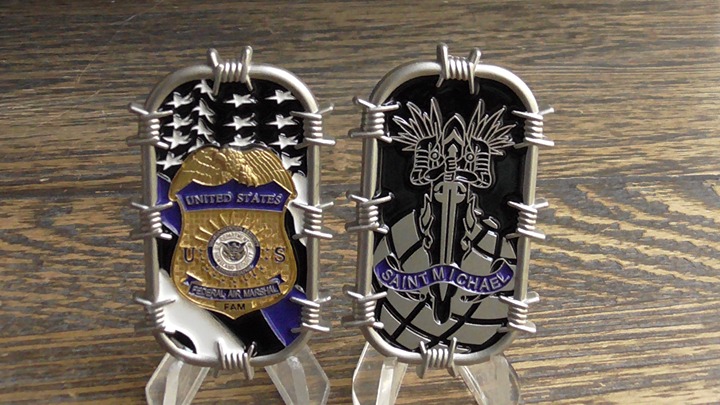FAMS Federal Air Marshal FAM Barbed Wire Challenge Coin