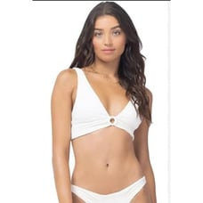 L*Space Fisher Bikini Top in Cream Size Small NWT