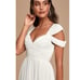 NWT Lulu's Make Me Move Double Strap White Bridal Wedding Maxi Dress