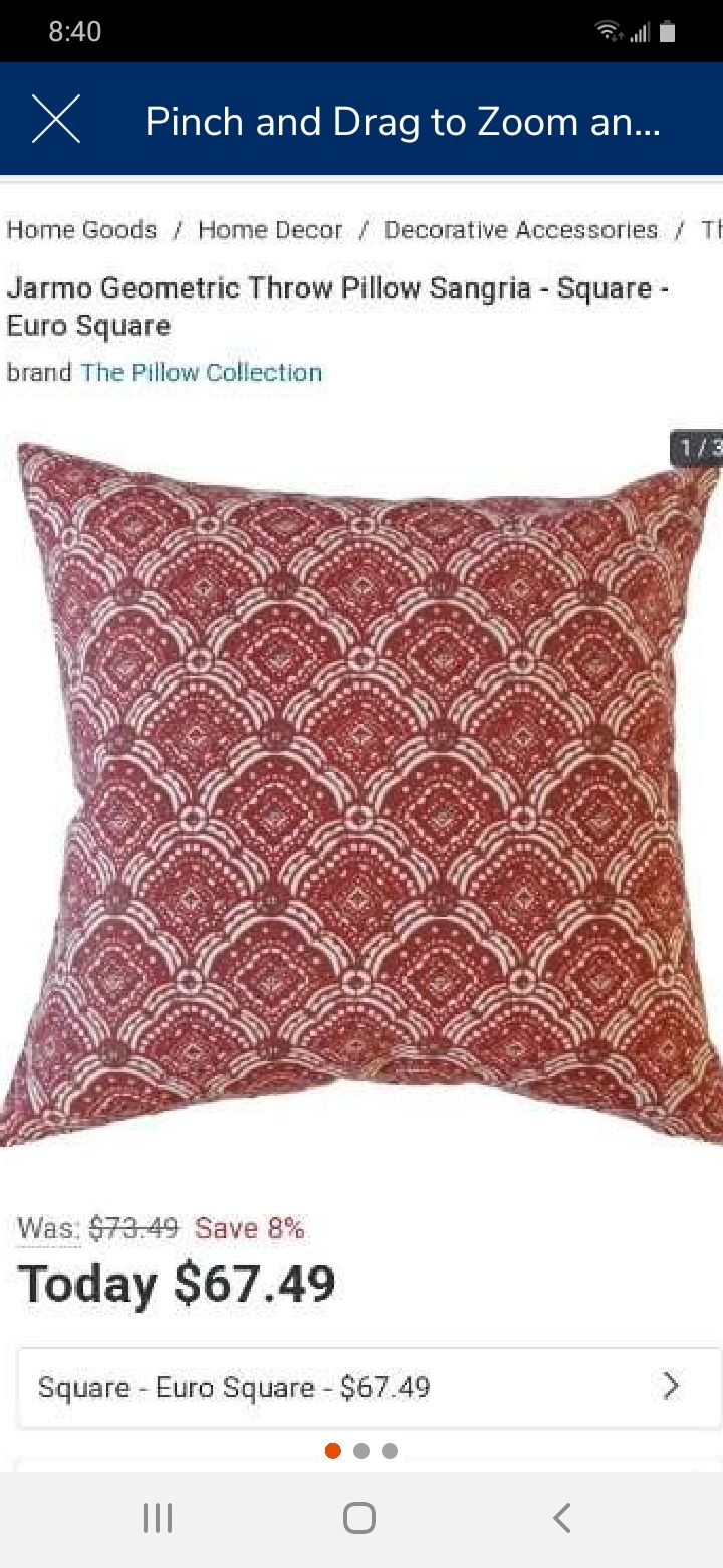 Geometric throw pillow