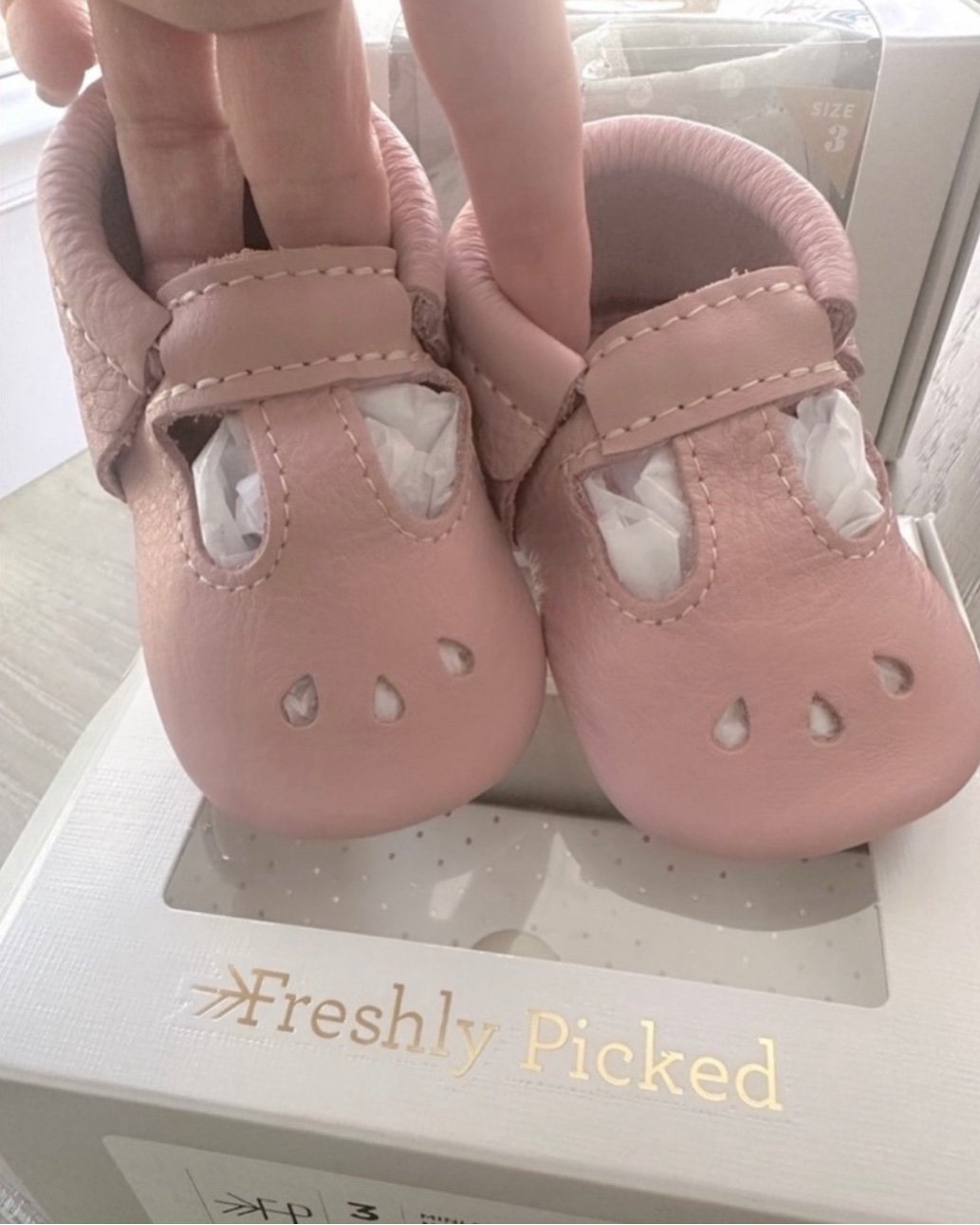 NIB Sz 3 Mary Jane Hard Soles, Blush Pink by Freshly Picked