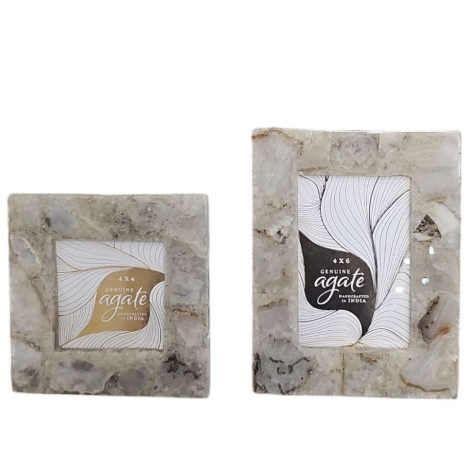 Agate Photo Frame 2-Piece Set