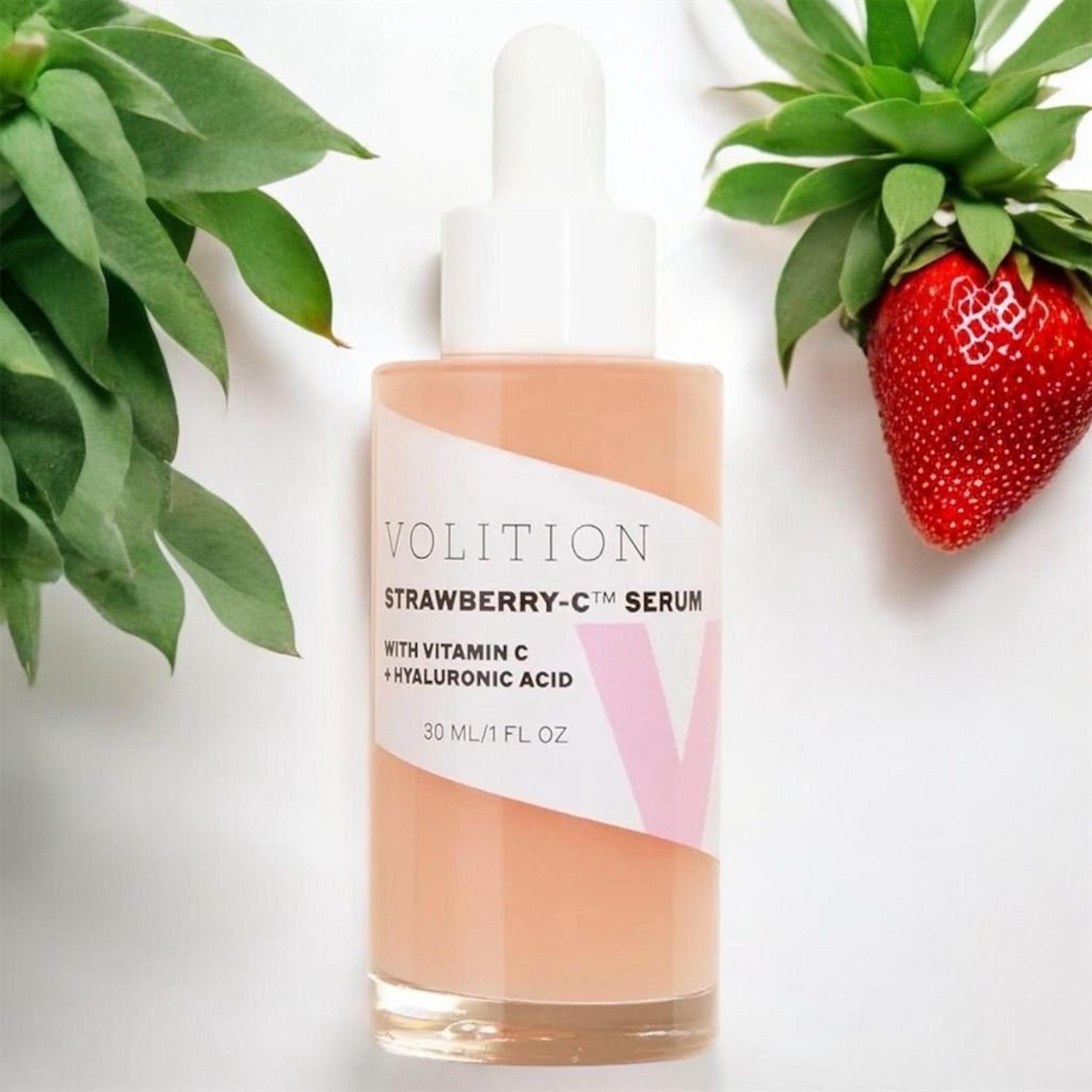 Volition Beauty Strawberry C Brightening Serum Anti-Aging Hydration Skincare NEW