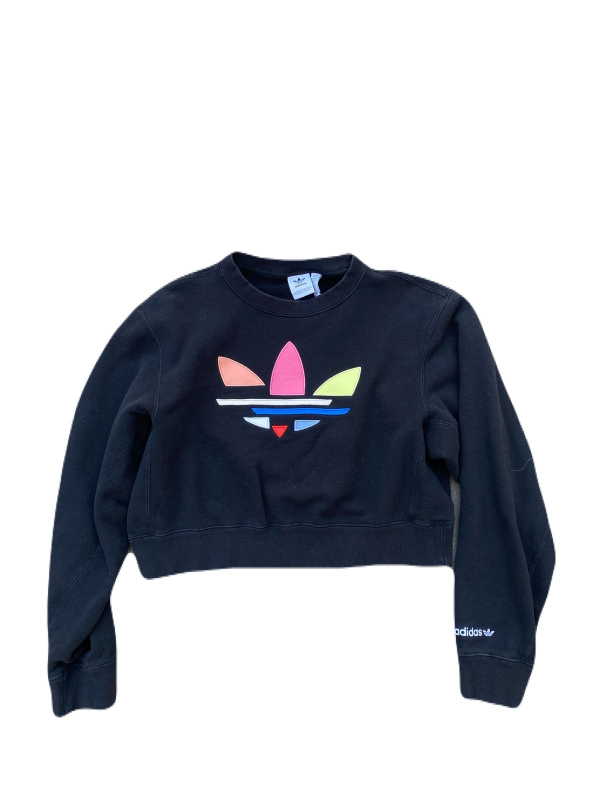 ADIDAS ORIGINALS Trefoil Crop Sweatshirt Black