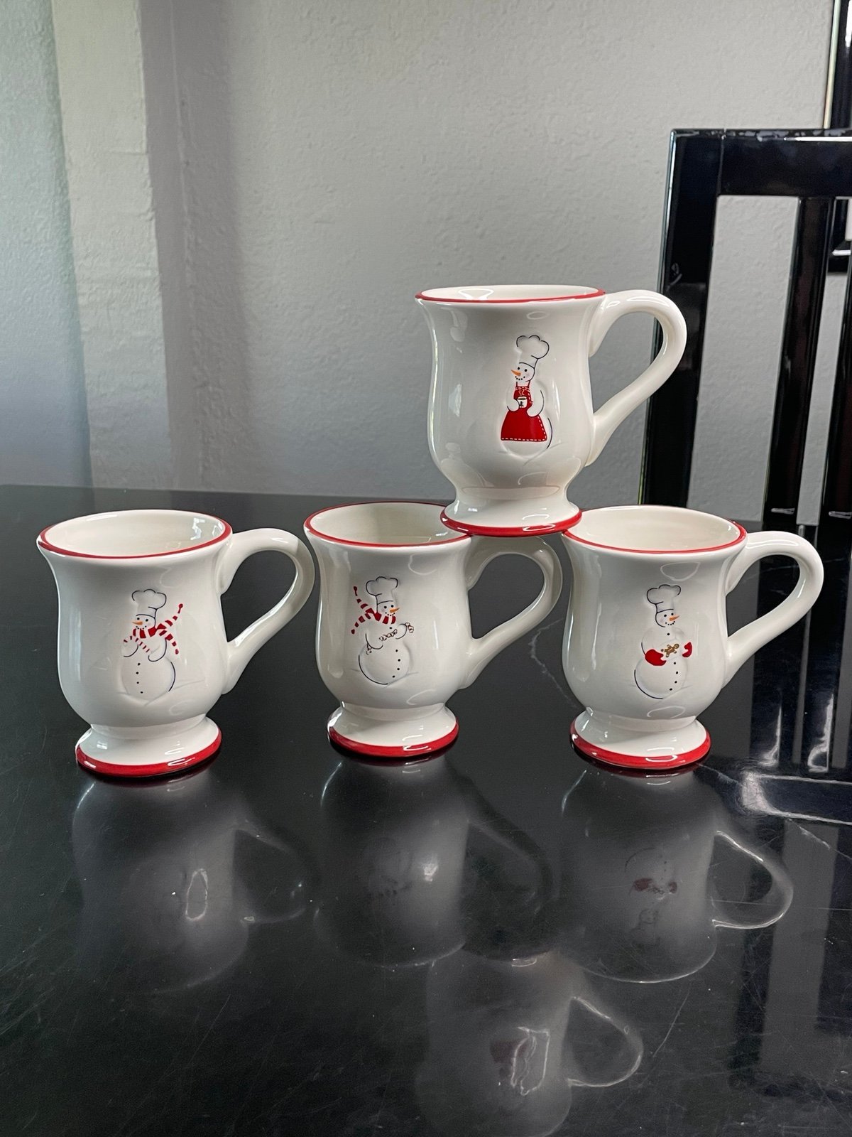 Williams Sonoma Snowman Chef Mugs