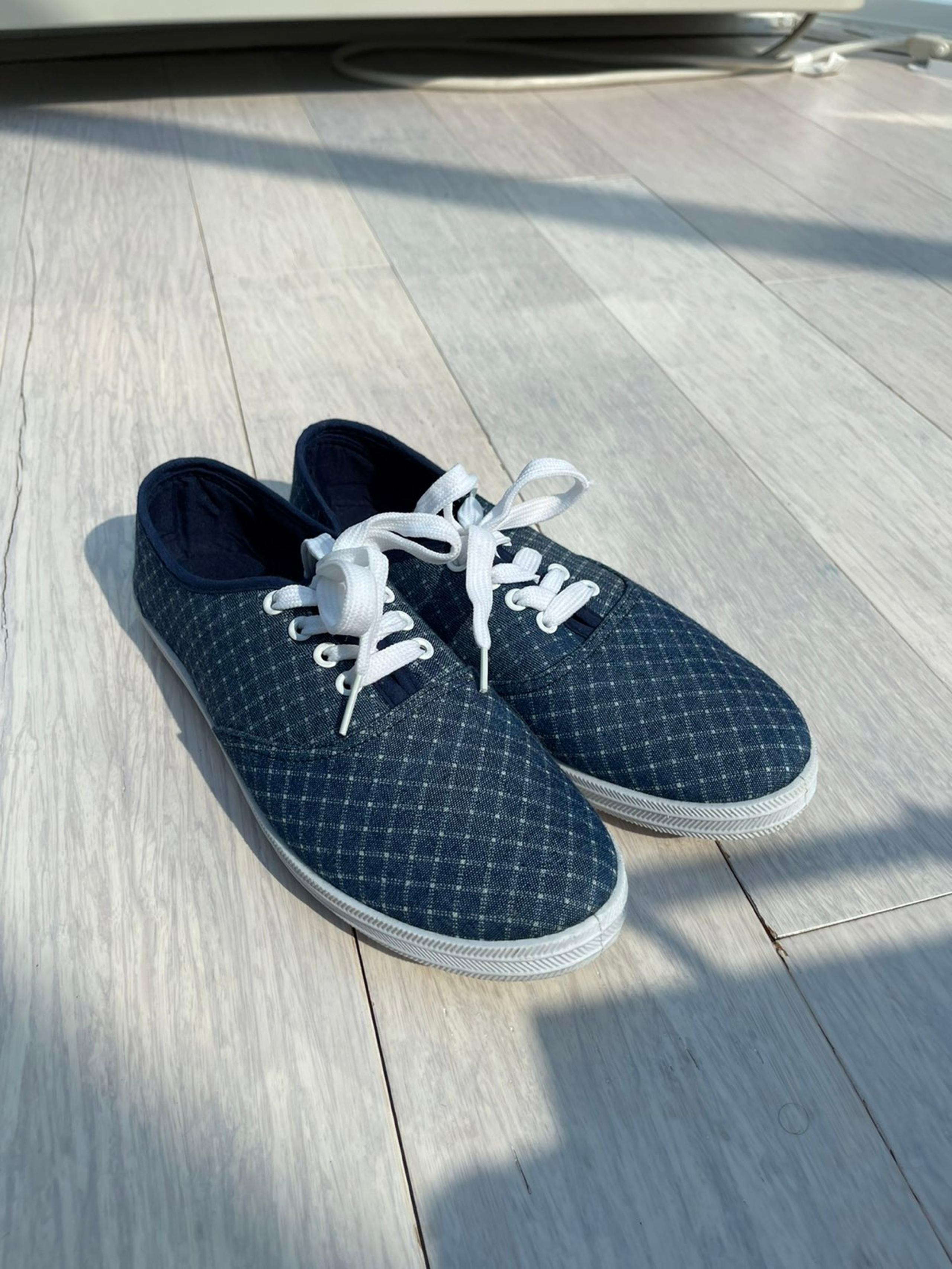 Navy Pattered Sneakers