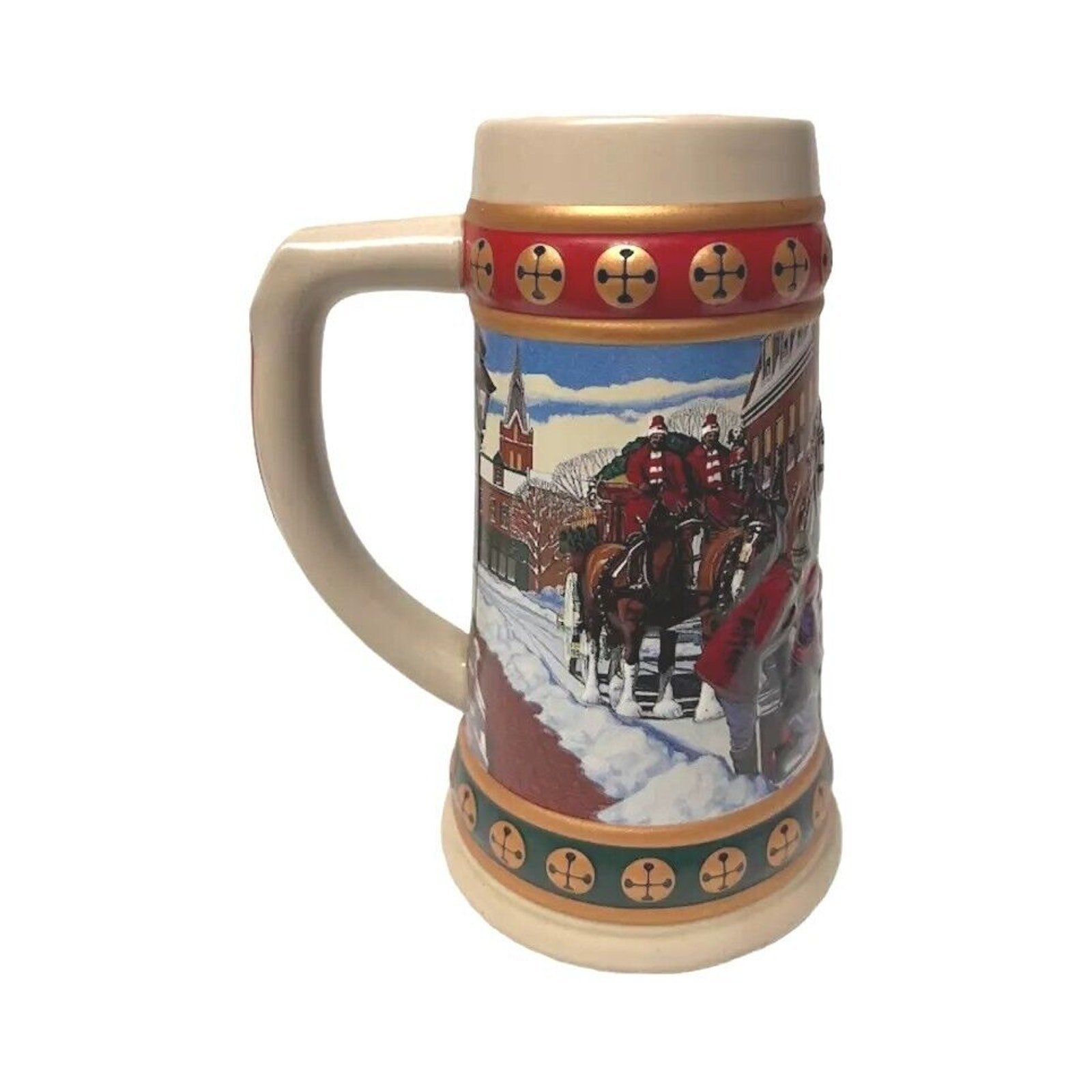 Vintage Anheuser-Busch 1993 Hometown Holiday Budweiser Beer Stein Beer Mug