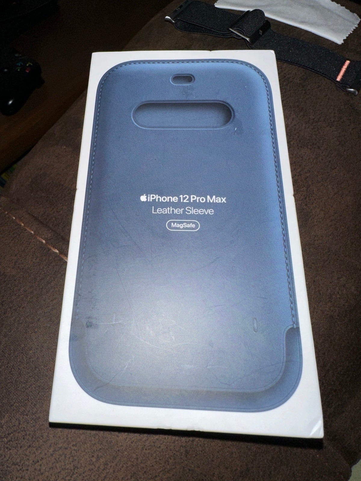 iPhone 12 Pro Max Apple Leather Sleeve Case with MagSafe Baltic Blue