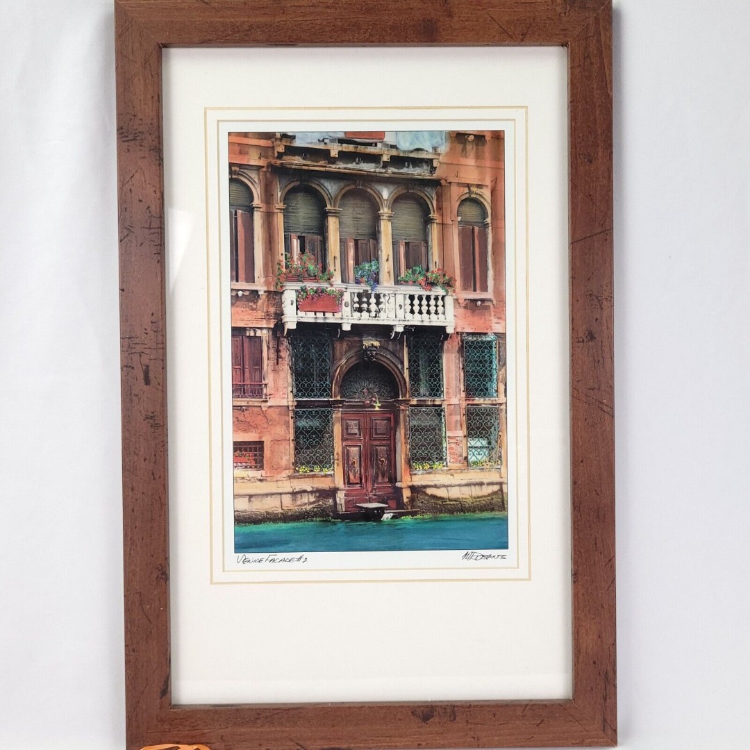 Signed Framed Print Venice Façade II by Martin Roberts with matching frames.