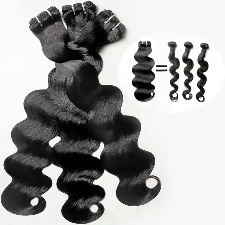 Raw Body Wave Human Hair 2 Bundles