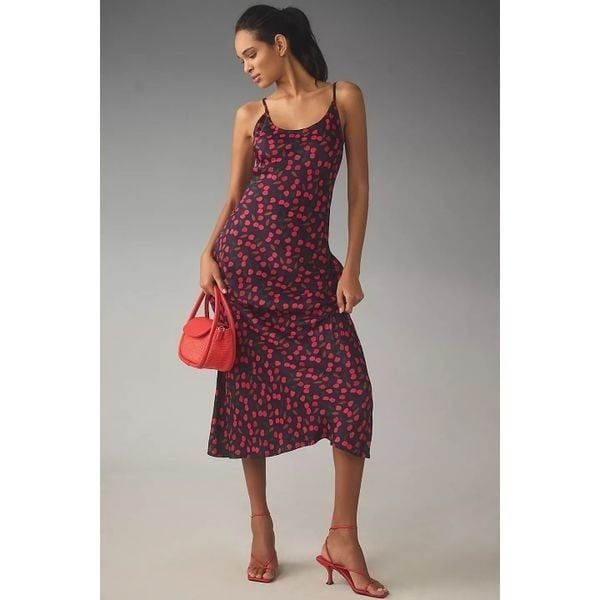 Anthropologie x Conditions Apply Elva Printed Midi Slip Dress Size M
