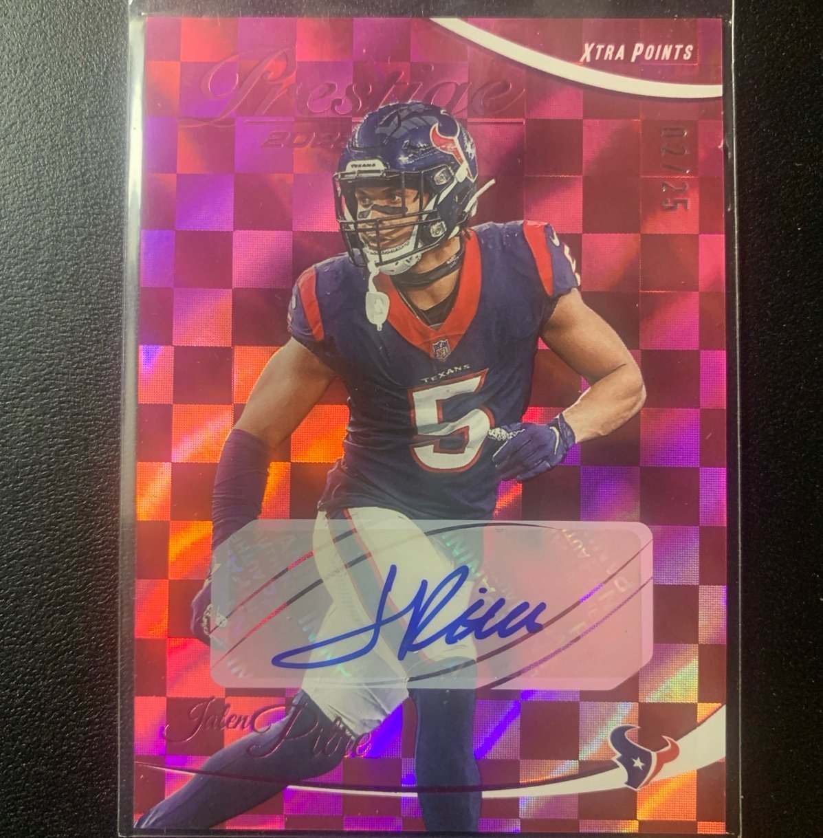 JALEN PITRE 2023 PINK PRESTIGE NFL AUTO 02/25