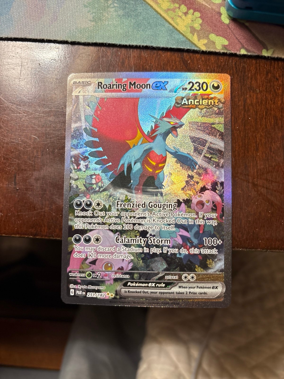 Pokemon roaring moon ex 251 special illustration rare paradox rift
