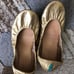 Tieks Golden Glitz Flats sz 8