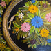 Handpainted Floral And Bird Wooden Plate With Wall Hanger, Unique One Of A Kind