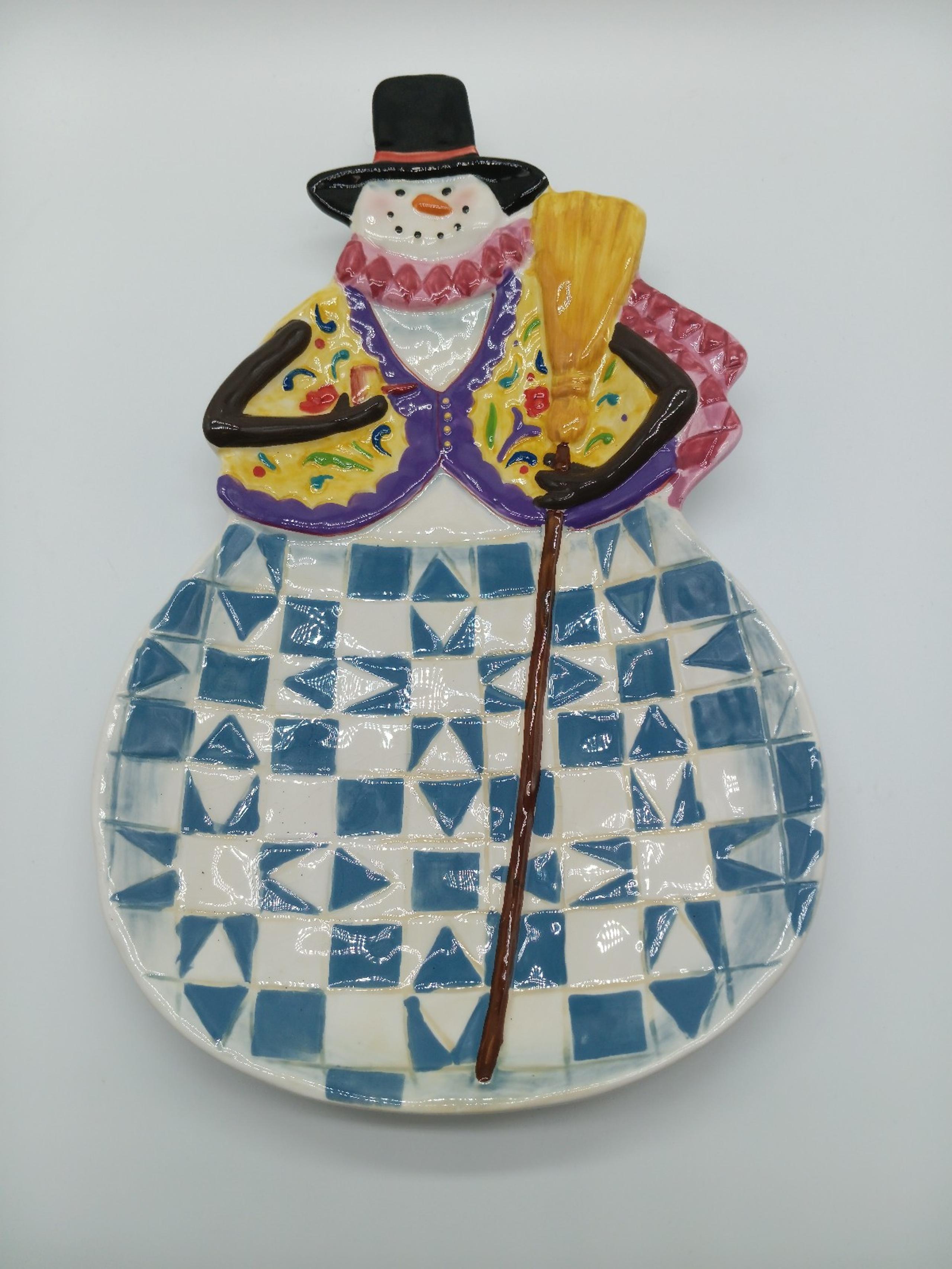 Jim Shore Winter Folk Snowman Candy/Nut Dish