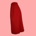 Vintage 80s Adele Simpson Red Wool Pencil Skirt