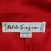 Vintage 80s Adele Simpson Red Wool Pencil Skirt