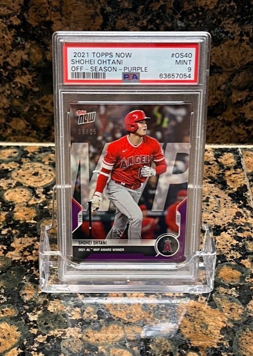 SHOHEI OHTANI 2021 Topps Now AL MVP #OS-40 #OS40 PSA 9 Purple Parallel 06 /25