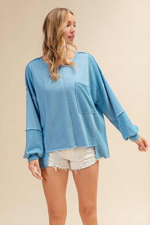 XL BiBi Oversized Pocket Front Sweatshirt