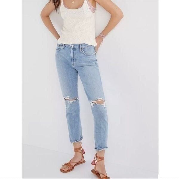 Anthropologie | AGOLDE Toni High Rise Slim Straight Jeans Size 24 NWT