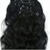 Black Full Head Clip in Extension