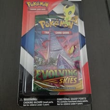 Pokemon TCG: Evolving Skies + Chilling Reign Blister Booster Packs & Celebi Pin