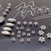 52 Pieces of Sterling Silver Mixed Lot Jewelry Supplies-#3321