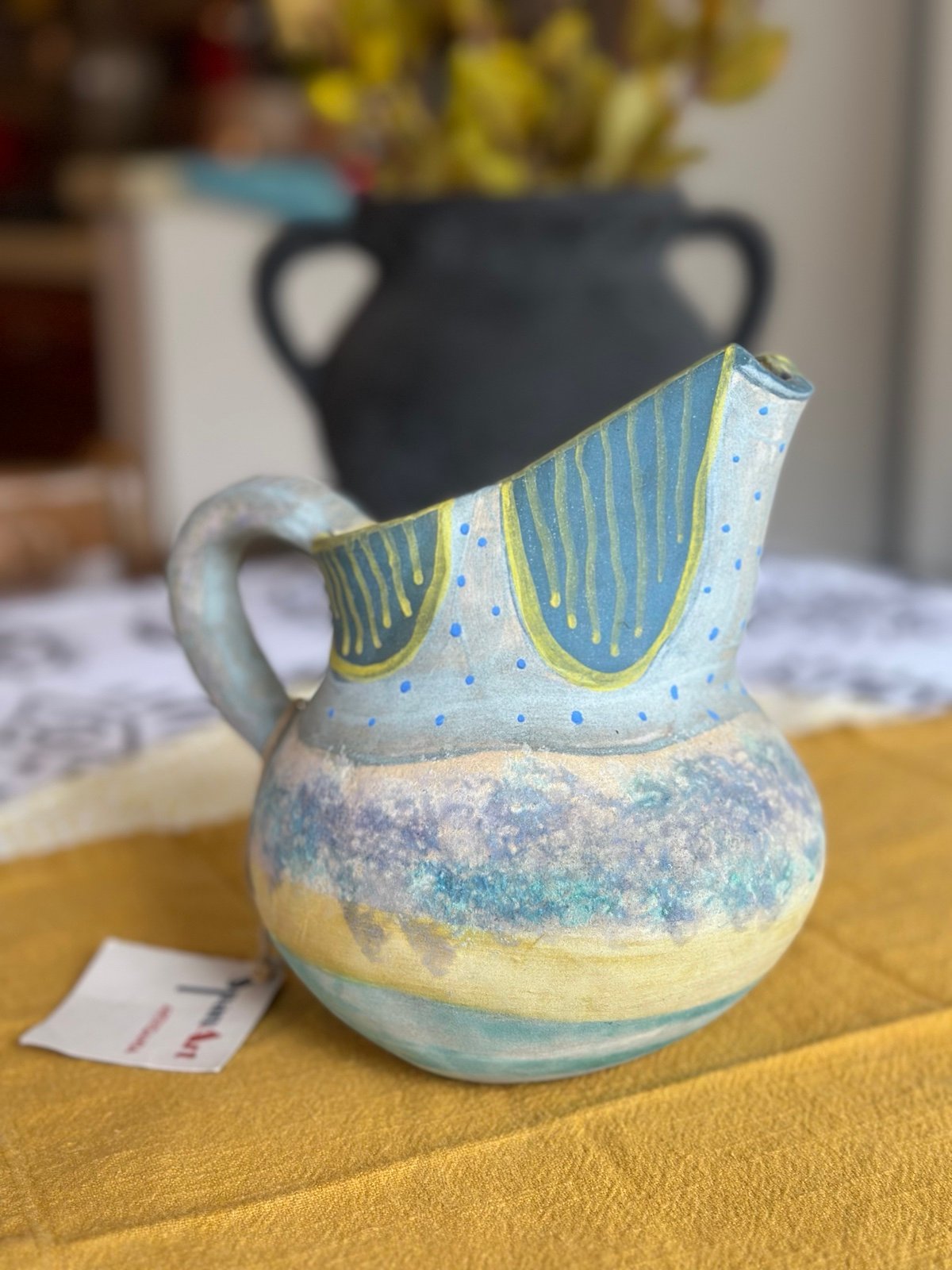 Artesian pottery pitcher vase