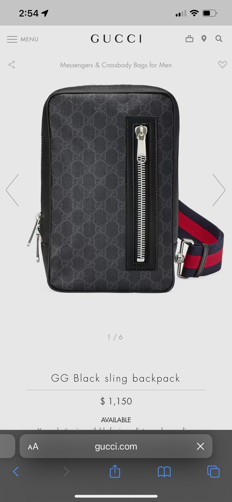 Gucci GG sling bag mens