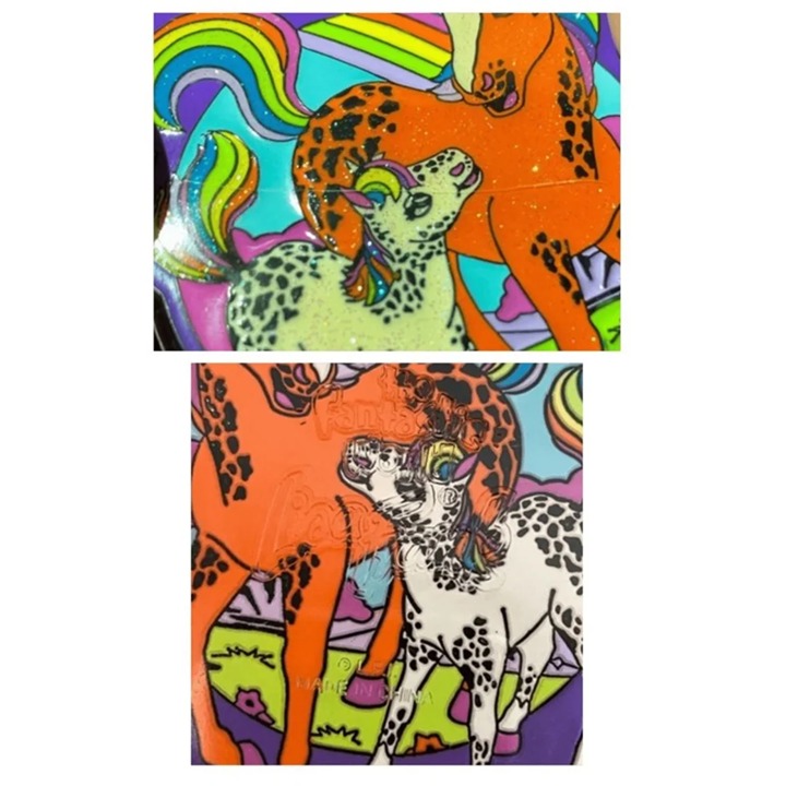 Vintage Lisa Frank Acrylic Character Keychain - Rainbow Chaser newest & Lollipop