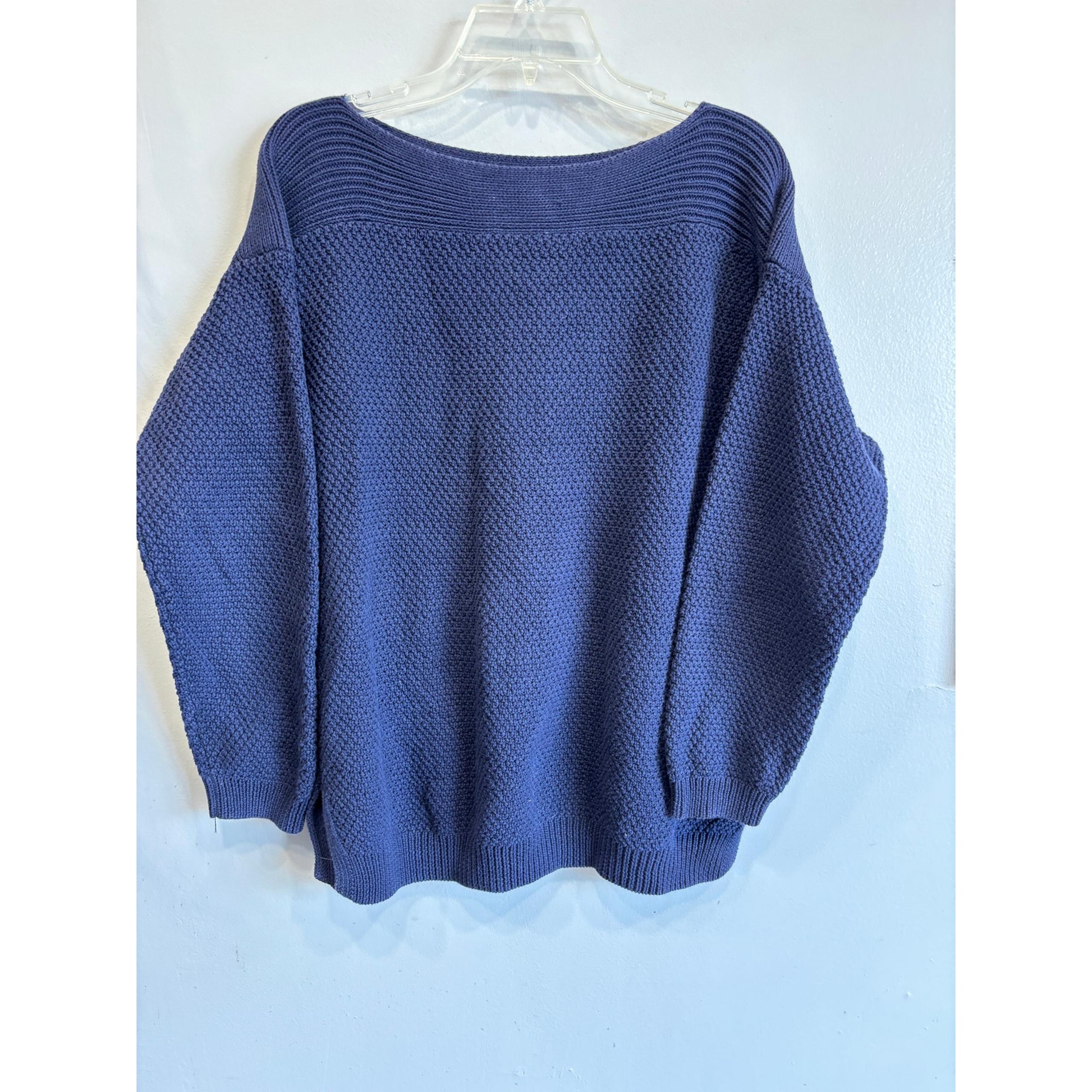 Ralph Lauren cotton sweater pullover womens size Large blue