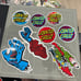 Santa Cruz Sticker Set of 8 Original High Quality Surf Skateboard Sticker