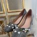 J. Crew Block- Heel Pumps In Embellished Plaid Black/White K0008 228