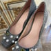 J. Crew Block- Heel Pumps In Embellished Plaid Black/White K0008 228