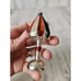 Vintage lamp mercury glass ornament Xmas tree brown silver mini