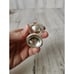 Vintage lamp mercury glass ornament Xmas tree brown silver mini