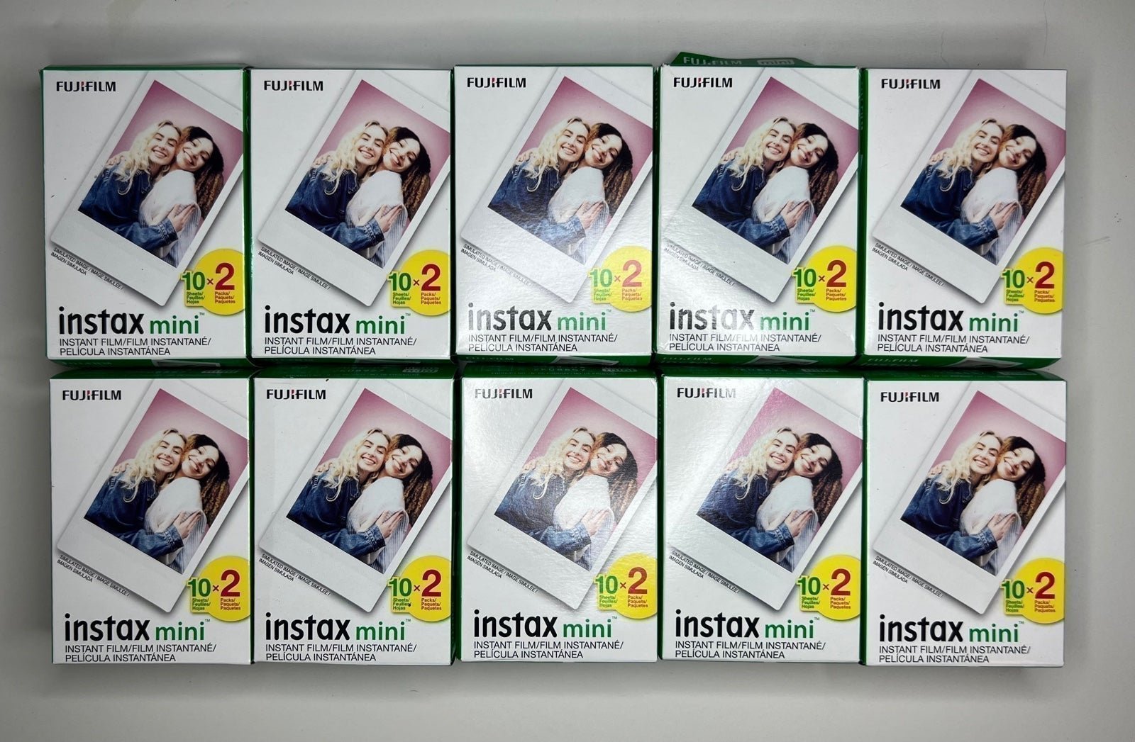 Wholesale Lot of 10 Fujifilm Instax Mini Twin Pack Instant Film 20 Pics Per Box