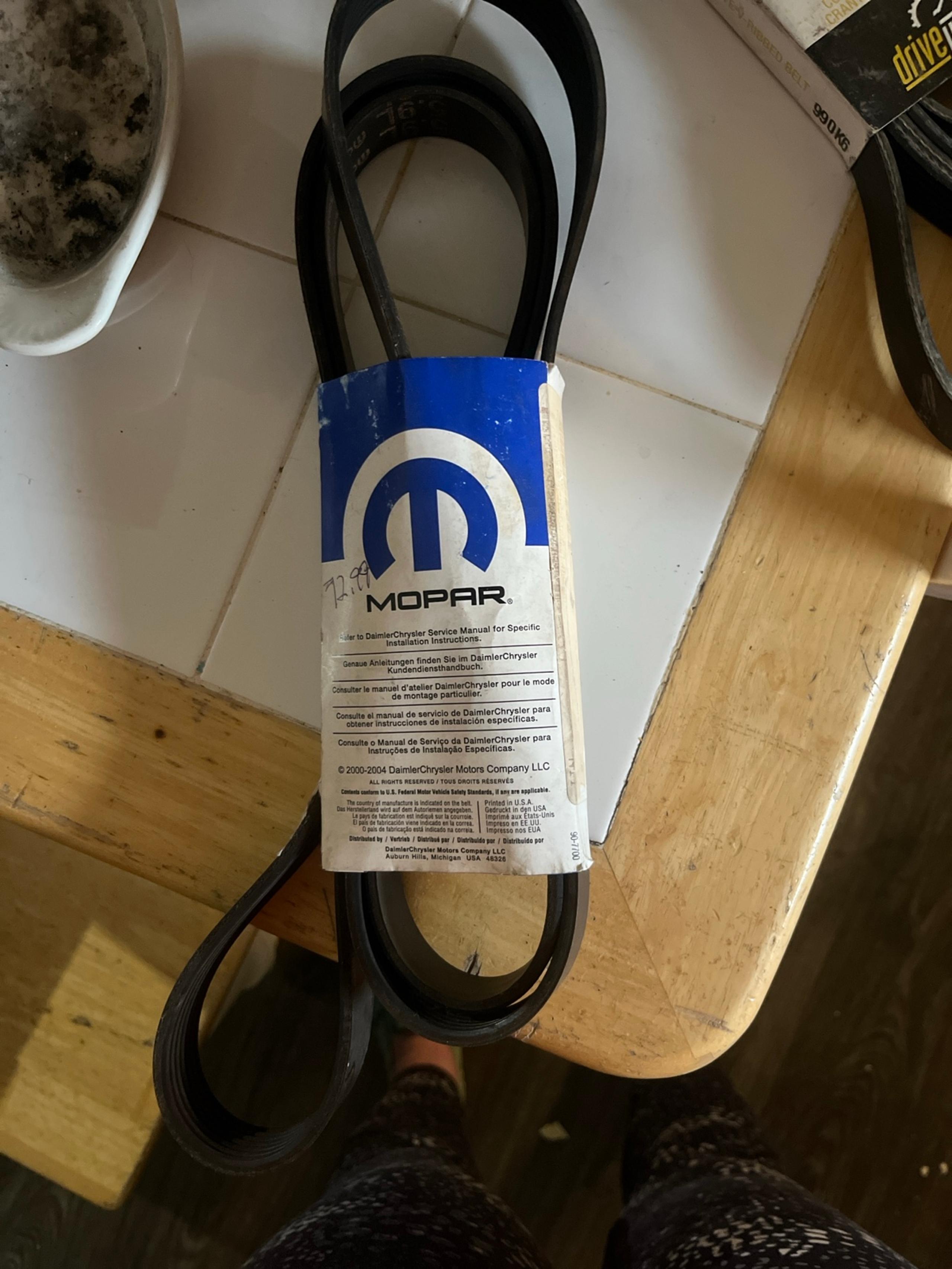 Mopar serpentine belt