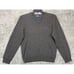 Polo by Ralph Lauren Men's Sweater Medium Lambs Wool V Neck Knit Charcoal