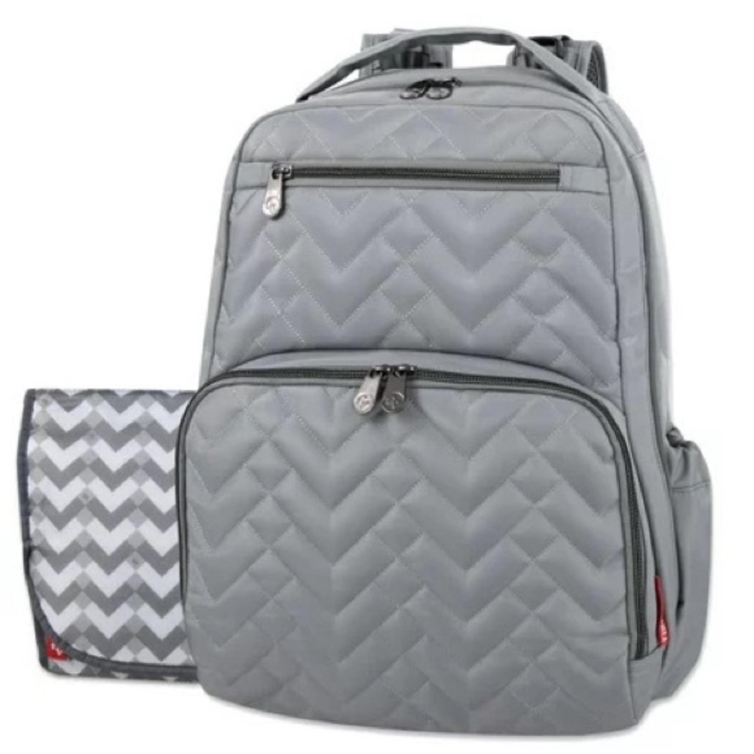 Fisher Price Quilted Morgan Backpack baby bag gray NWT - Fisher-Price