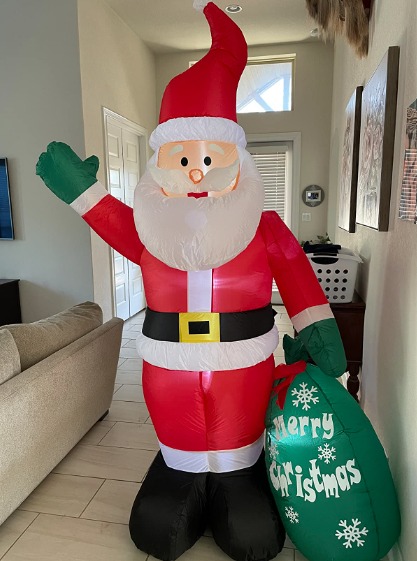 8 FT Christmas Inflatable Santa Claus Outdoor Decoration for Yard, Blow up Santa
